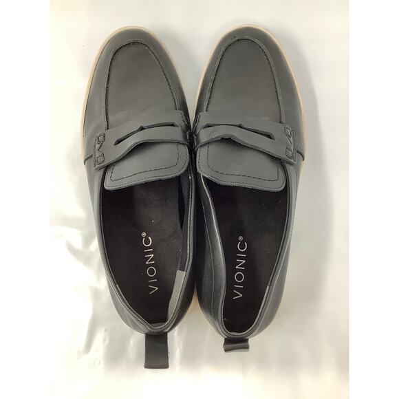 Vionic Uptown Black Loafers with White Soles - Picture 5 of 7